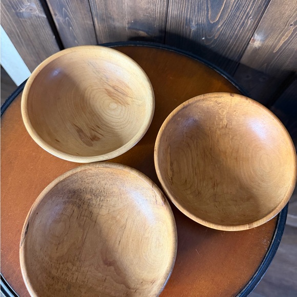 Natural Wooden Bowls Set - Picture 2 of 4